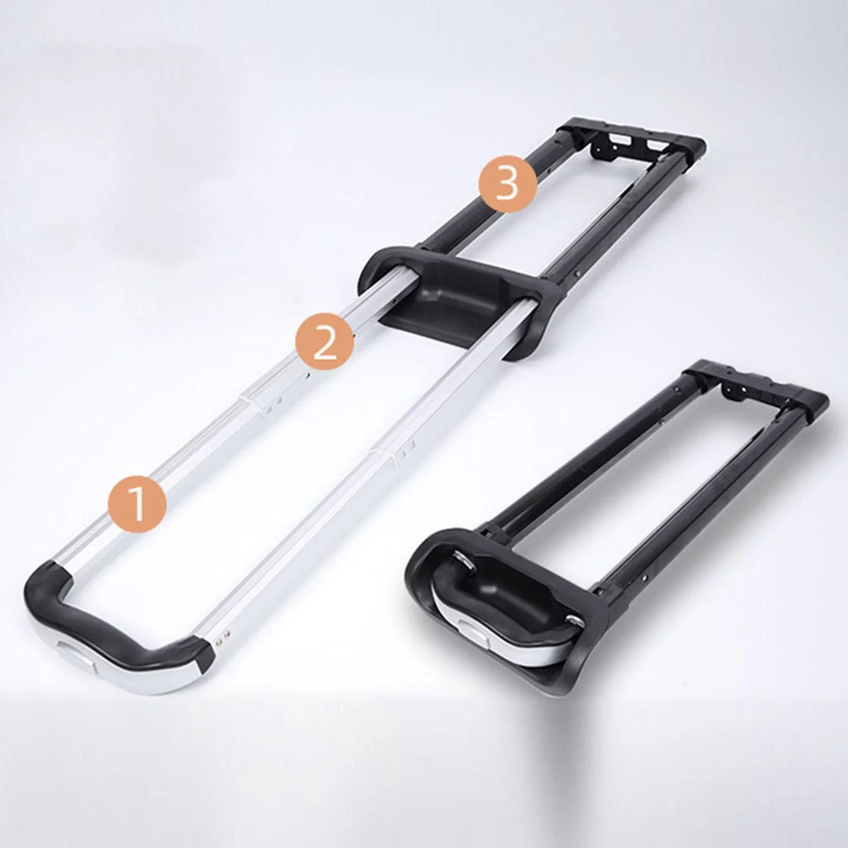 Bucket Black Pull Rod, , Handle, Speaker Case Suitcase Cart Replacement Luggage Telescoping Sections Trolley adjustable Three for Ice Parts