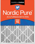 Nordic 20x24x4 Pure 15 Carbon Plus (3 Filters MERV Pack Pleated 5/8) 1 Air