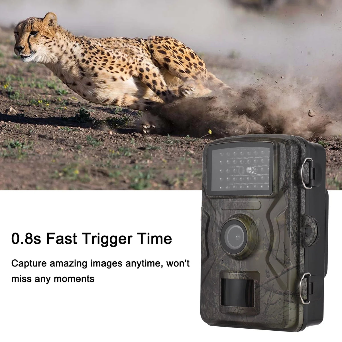 1080P Motion IP66 Night 2.0 0.8s Camera Waterproof Trail Camera Wildlife Vision with Inch Eccomum Supports TFT Tracking Infrared Trigger Color 16MP Activated Time Camera Screen