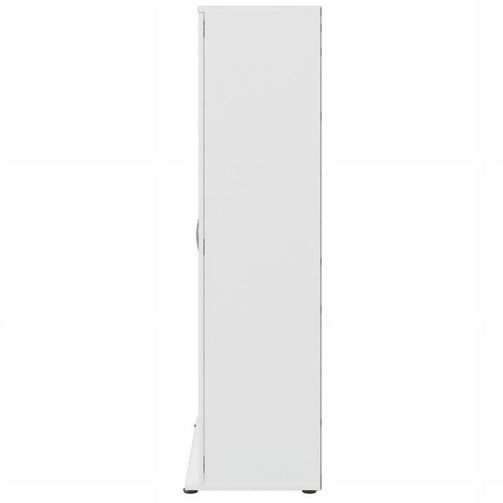 Row Pemberly Cabinet Engineered in White - Storage Tall Wood Garage