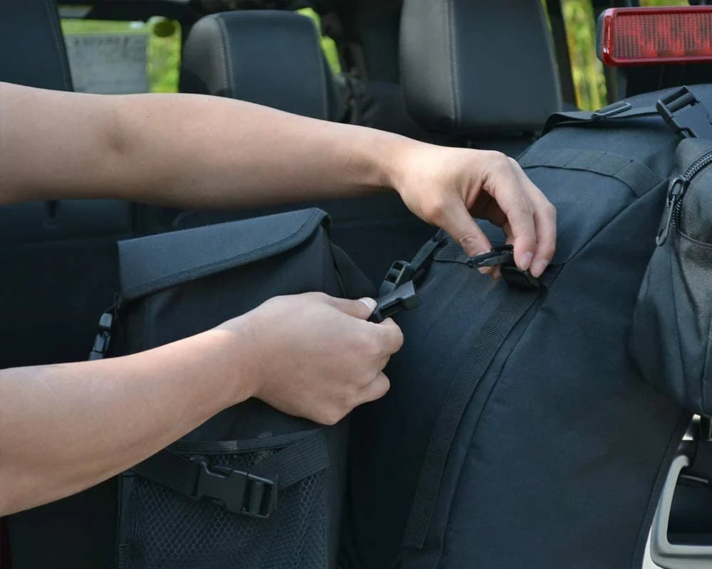 JT Organizer Bag fit Outdoor Organizer JL and Gear 35" Off-Road Bags Spare RV Tools Cargo Tire Camping JK iFJF for Wrangler SUV Trucks TJ JLU JKU Trash Tire