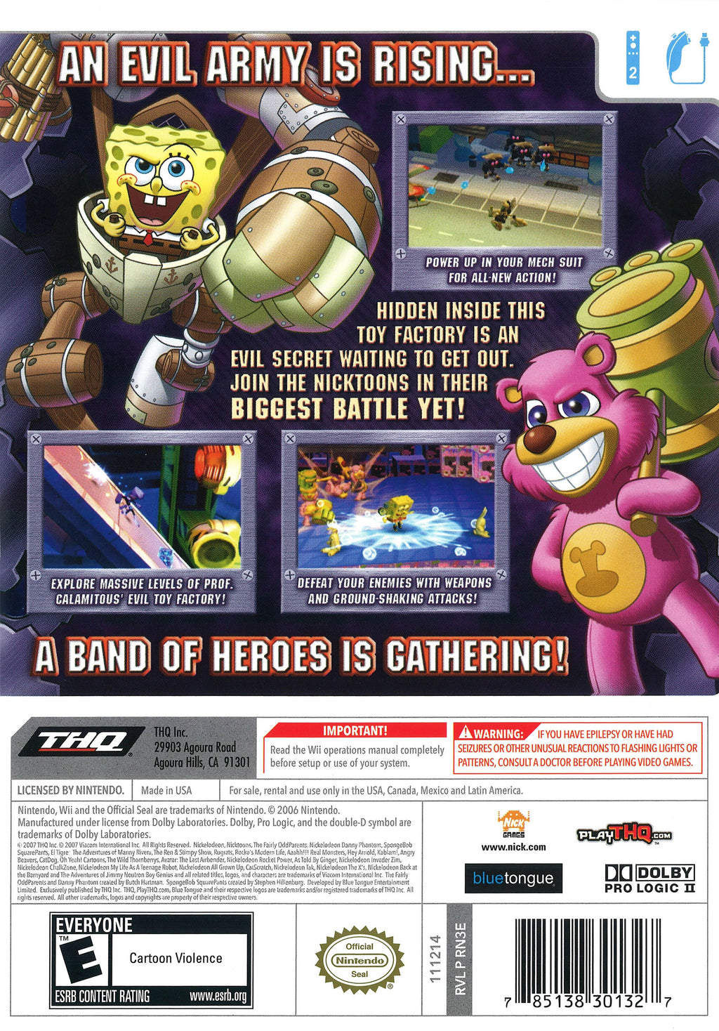 Nintendo Wii Toybots - Attack the Nicktoons: of