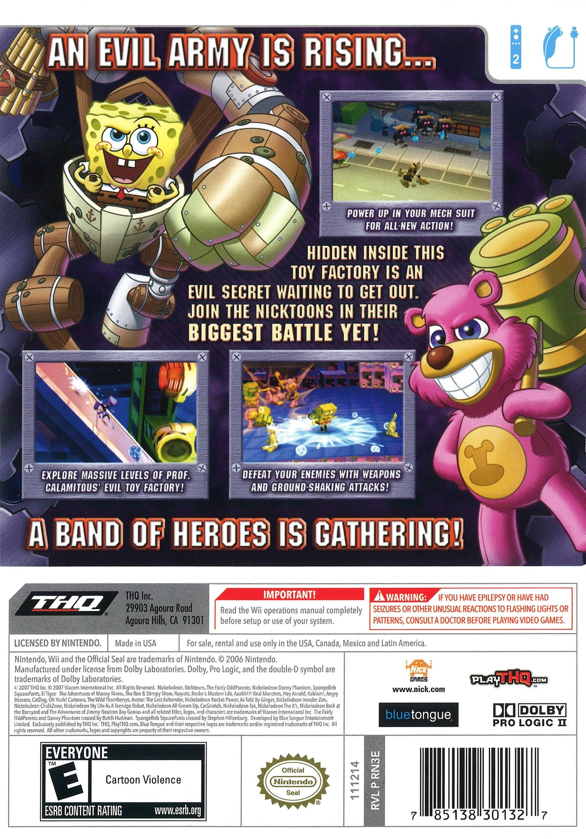 Nintendo Wii Toybots - Attack the Nicktoons: of