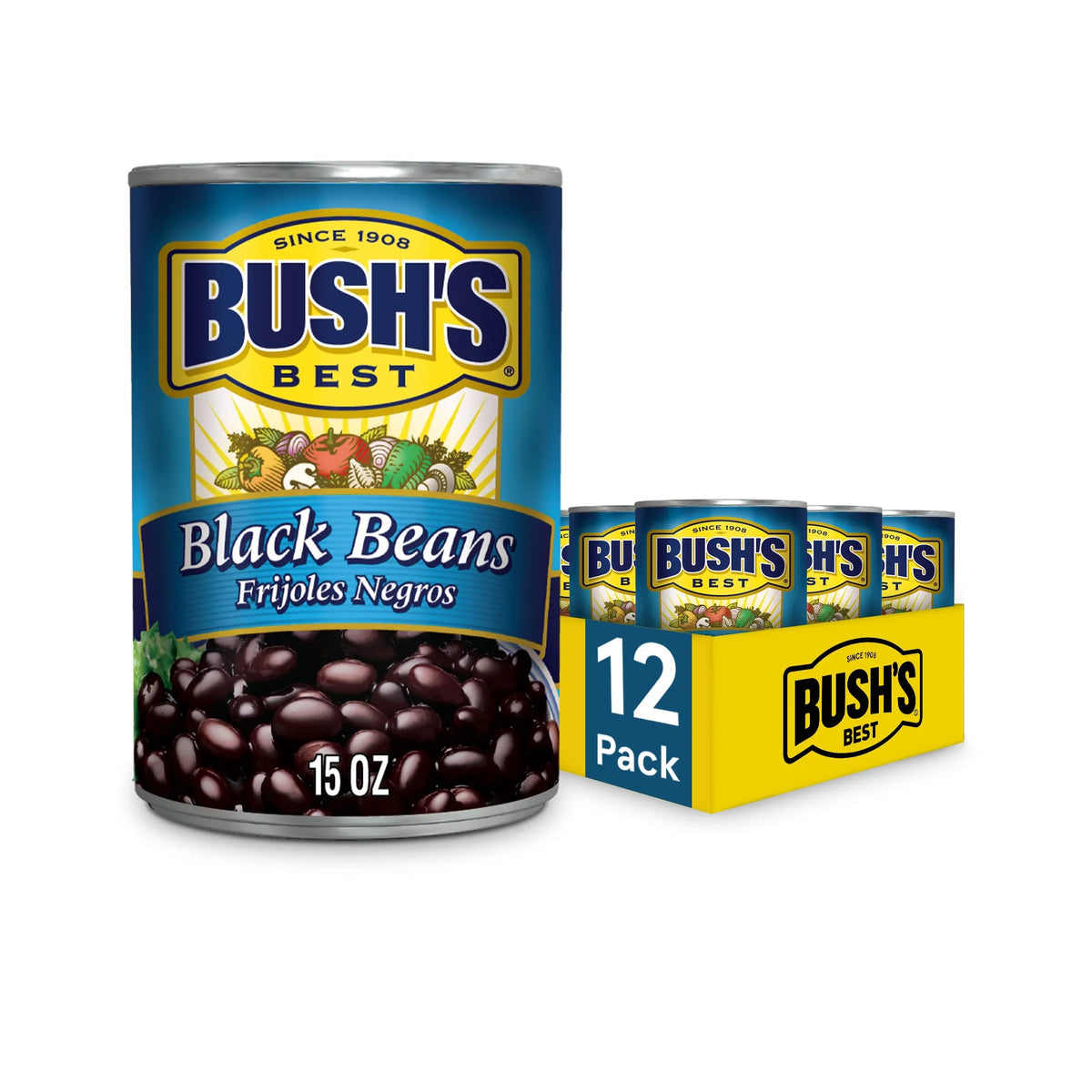 Black Of Protein Best 12) Bush,S Based Fiber, Low Fat, Gluten Source Oz (Pack Of Free, And Plant Beans, 15 Canned