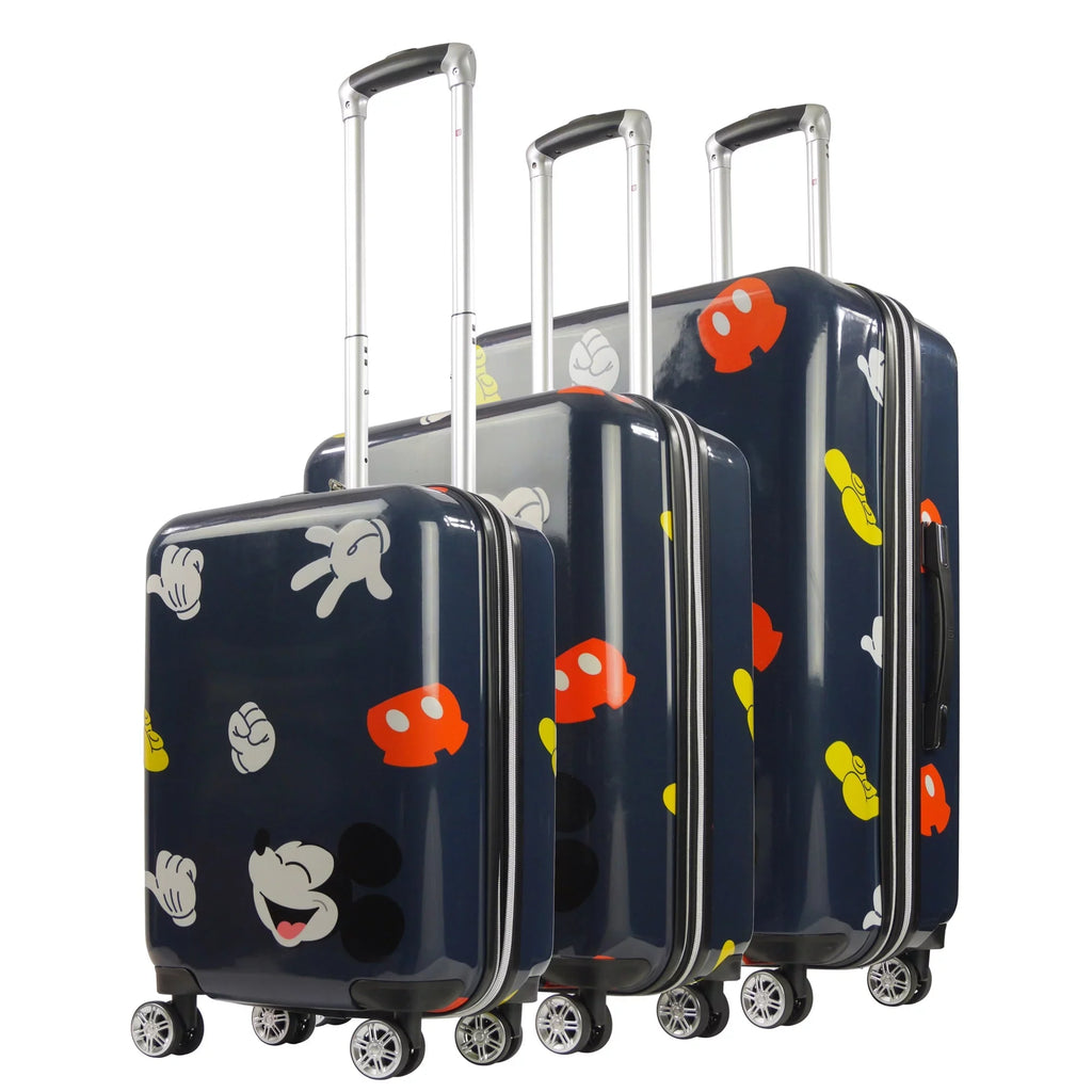 3 Disney Hardside Body Spinner set Mickey Ful Mouse luggage Icons pc