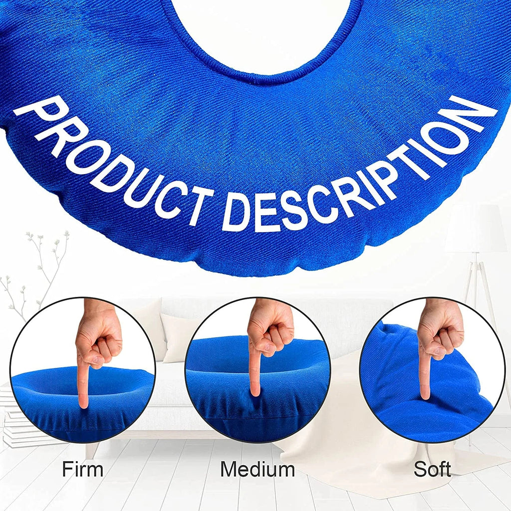 Cushion (Blue, Office Inflatable Chair Car, Ring 2 Pieces Seat Donut Inch Colors Red) 15 Inflatable Wheelchair Cushion Cushion for Pillow Inflatable Cushion Round Portable Zonon 2 Home Donut