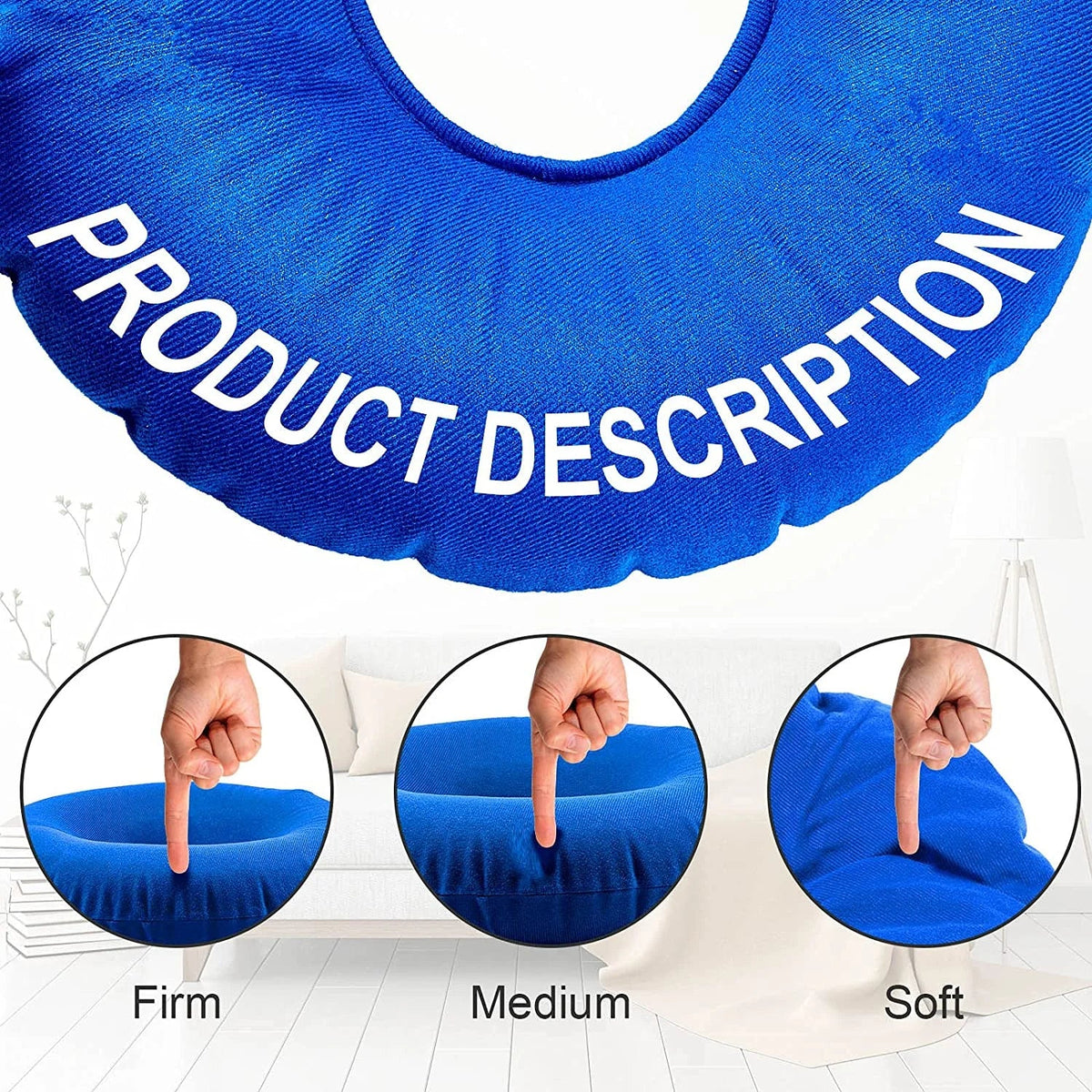 Cushion (Blue, Office Inflatable Chair Car, Ring 2 Pieces Seat Donut Inch Colors Red) 15 Inflatable Wheelchair Cushion Cushion for Pillow Inflatable Cushion Round Portable Zonon 2 Home Donut