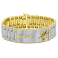 Gold Diamond Horoscope 14K Sign Bracelet Simulated Finish Scorpio Zodiac 8.5'' Mens Astrology