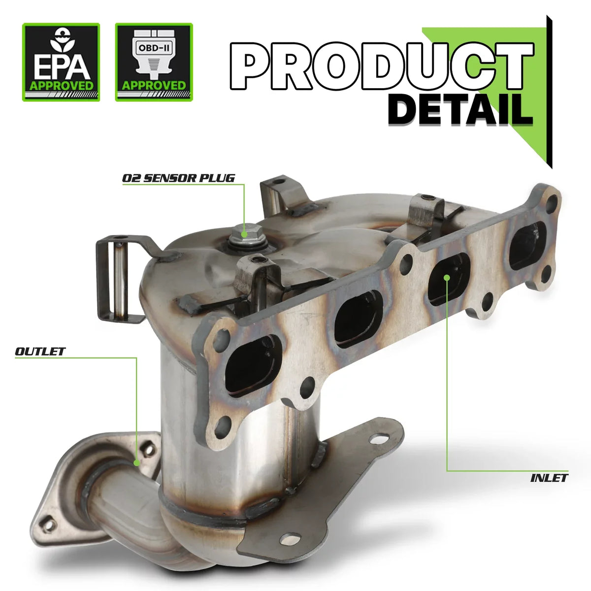 2007-2017 2007-2017 Dodge Patriot, Jeep 4WD Manifold Caliber, Exhaust Converter For Models Compass, Fits Jeep 2007-2008 Magshion 2.4L Catalytic