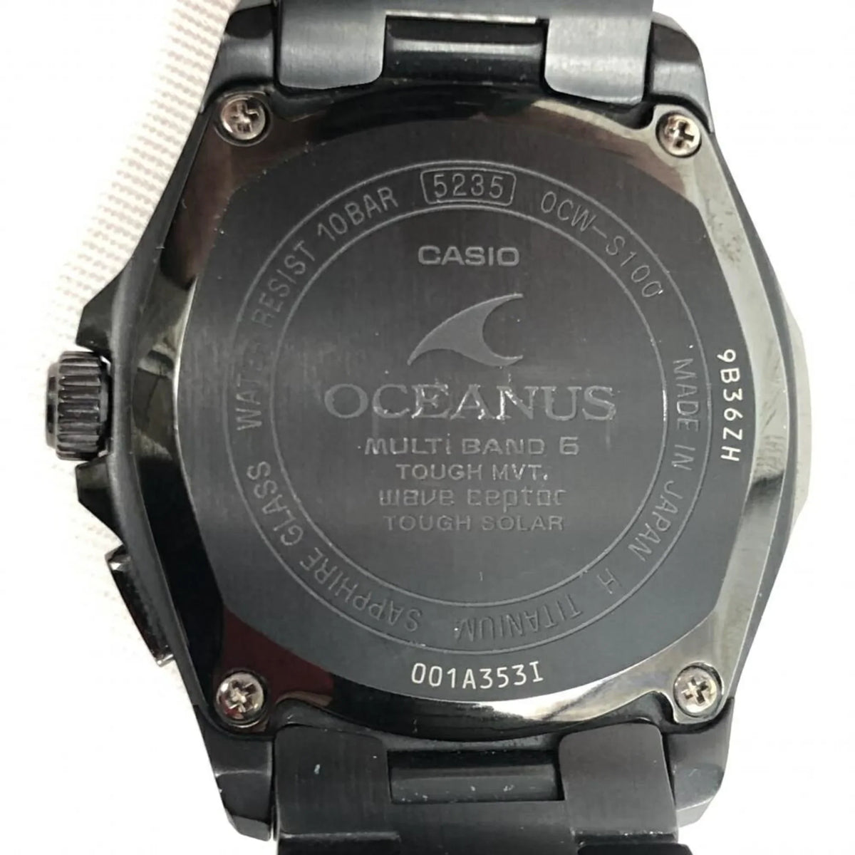 Quartz Black Solar OCIANUS Radio OCW-S100B-1AJF (Fair) Pre-Owned Casio CASIO