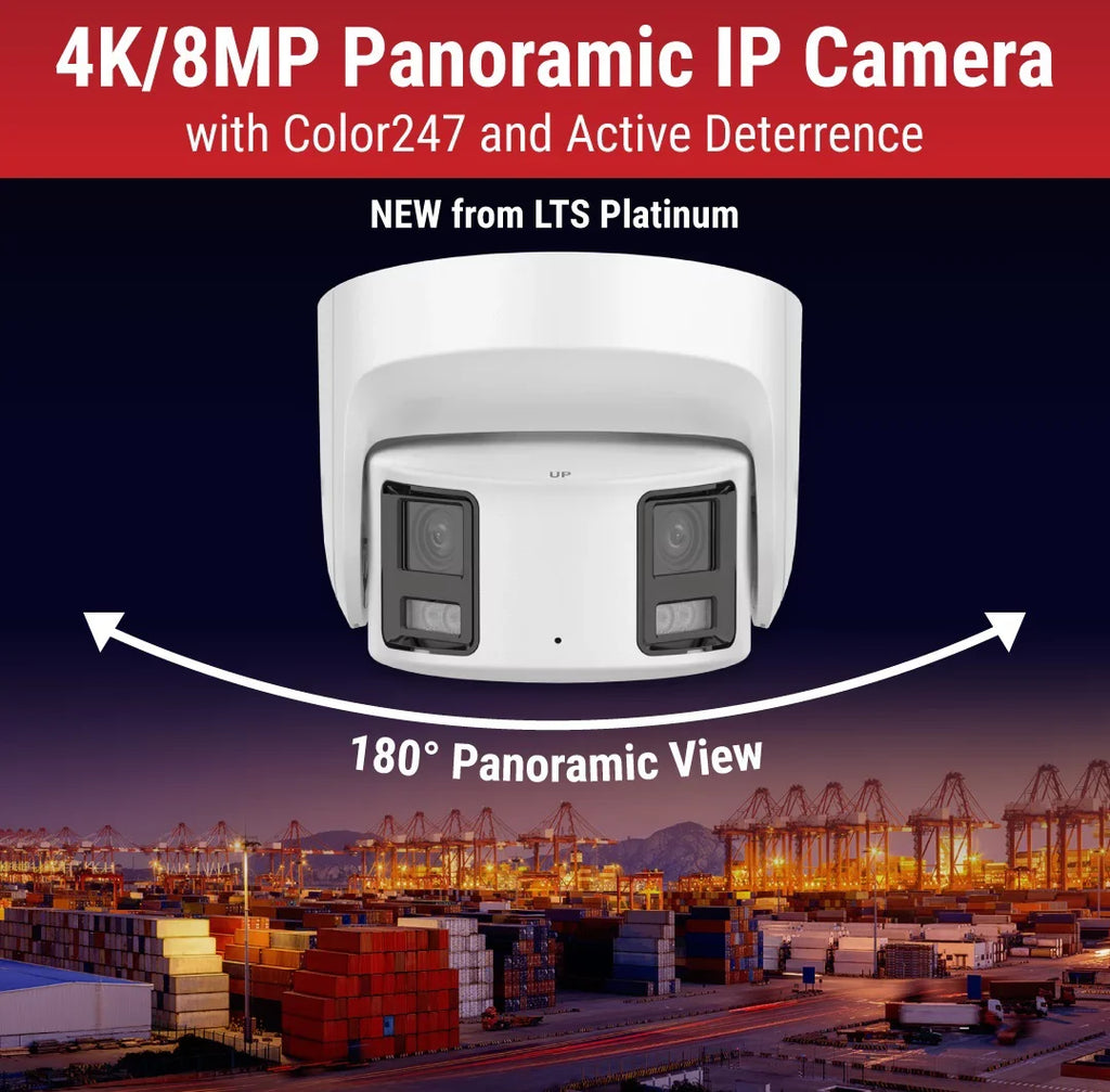 4mm 247 180 IP CMIP3C8PW-SDL Camera HD Dome LTCMIP3C8PW-SDL Full Color LTS Panoramic 8MP WDR Turret