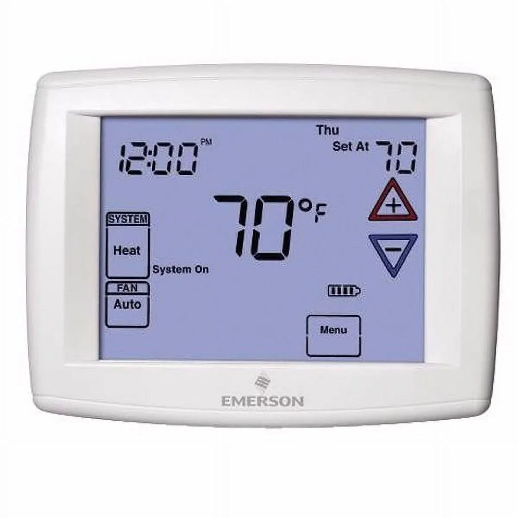 7-Day 1F97-1277 Systems Heat Touchscreen Pump Thermostat Programmable and Single-Stage Emerson for