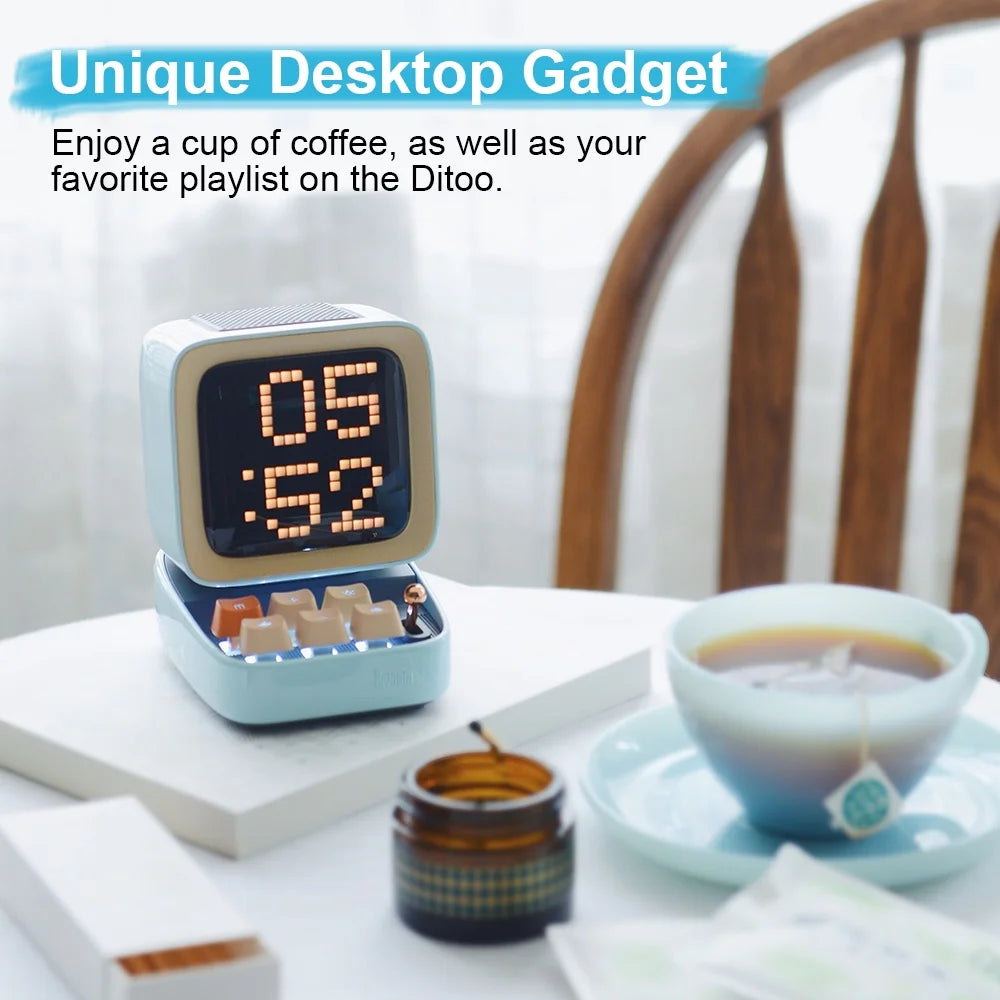 Speaker, Ditoo Blutooth Plus Pixel Art Divoom 10W, Blue