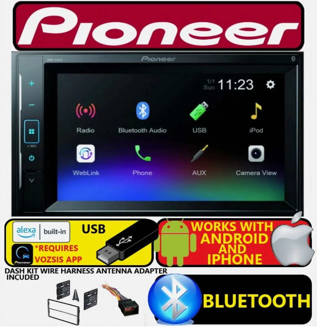 STEREO BLUETOOTH ECONOLINE PIONEER NAVIGATOR F150 USB RADIO EXPEDITION VAN CAR