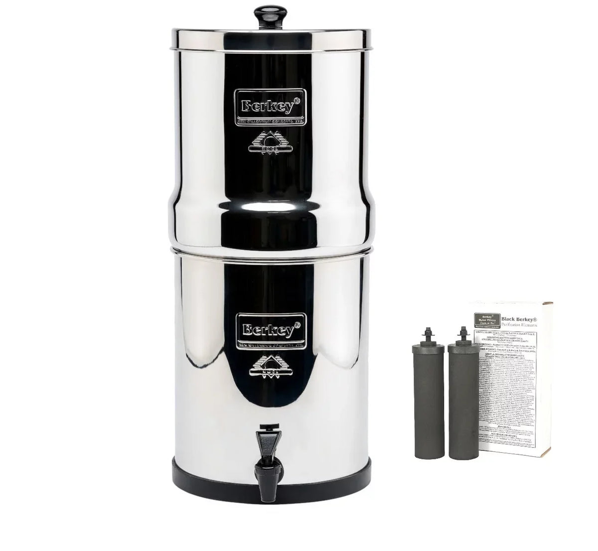 Berkey Gallons Carbon Filters Black 2 Big Water Filter - 2.25