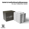 100% Pillowcases, Grand Standard Estate White Hotel & Pcs Cotton 12 by Super-Soft Silky