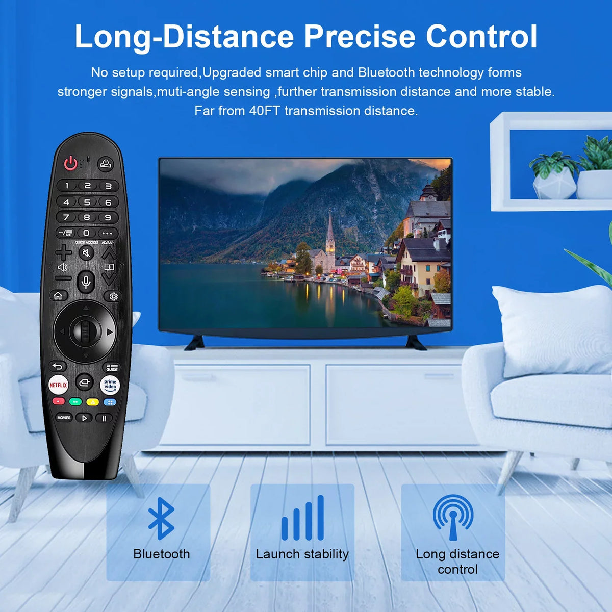 Magic New 4K UHD Function Remote Video NanoCell 8K OLED LG Google/Alexa, AN-MR20GA Voice Pointer Replacement Netflix QNED and Hot Prime Models for with Control Keys,