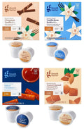 Almond Bean Gather Pods 4 Bundle Flavors Caramel, 4) Count(Pack Naturally and Cinnamon Serve and Fair Coffee Brulee of Single Good of Vanilla Toasted Certified,16 Trade Salted Carmel Flavored Vanilla,