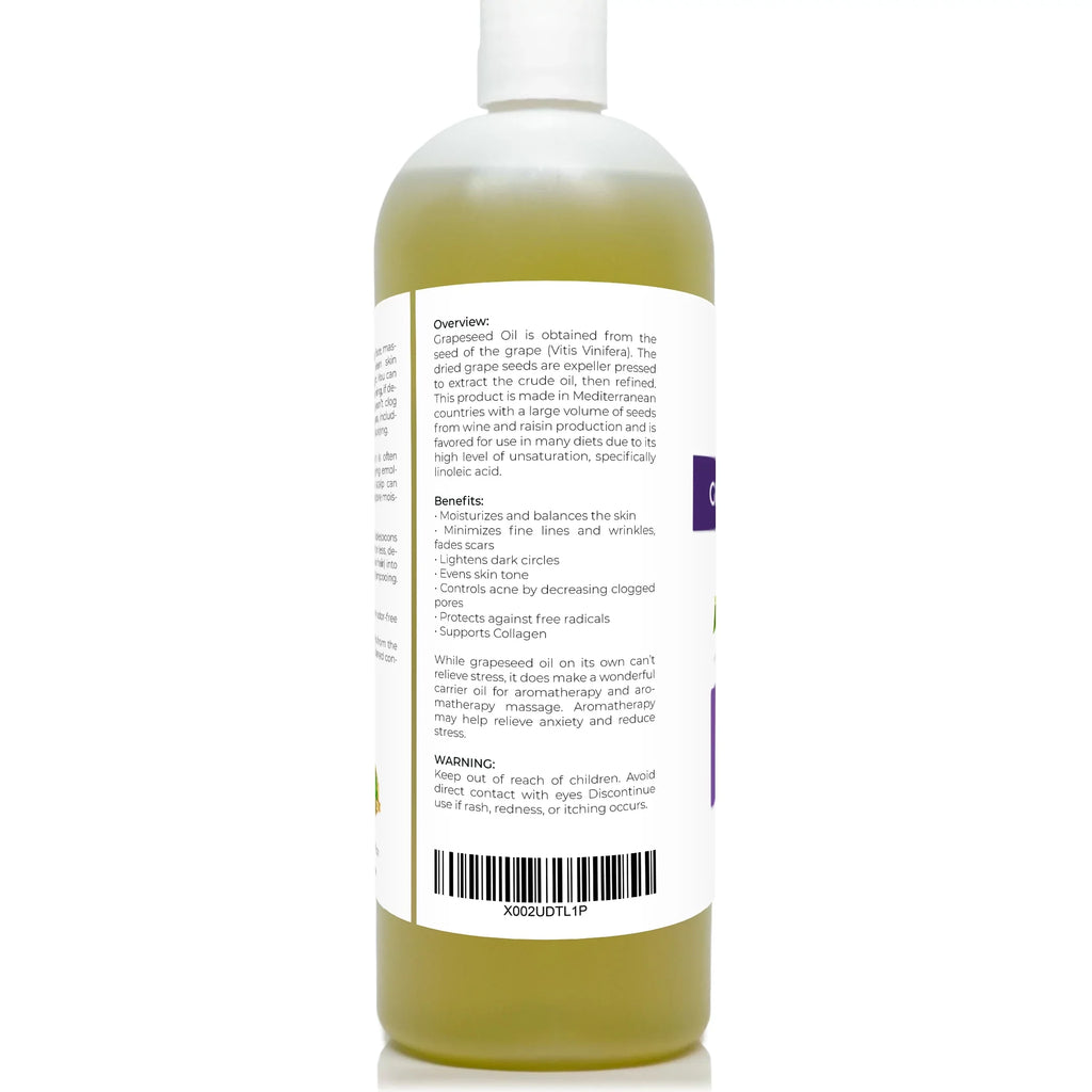 Body, Oil Oil 32 Skin, Hair Pure Natural | Velona and Carrier Cold | Cooking, | - oz Refined, 100% Face, Care pressed Grapeseed