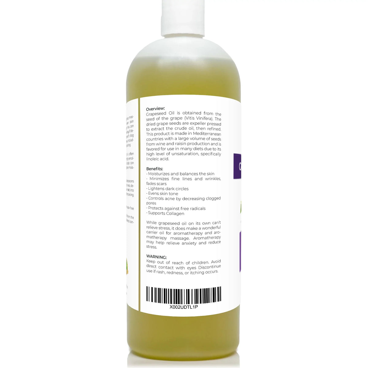Body, Oil Oil 32 Skin, Hair Pure Natural | Velona and Carrier Cold | Cooking, | - oz Refined, 100% Face, Care pressed Grapeseed