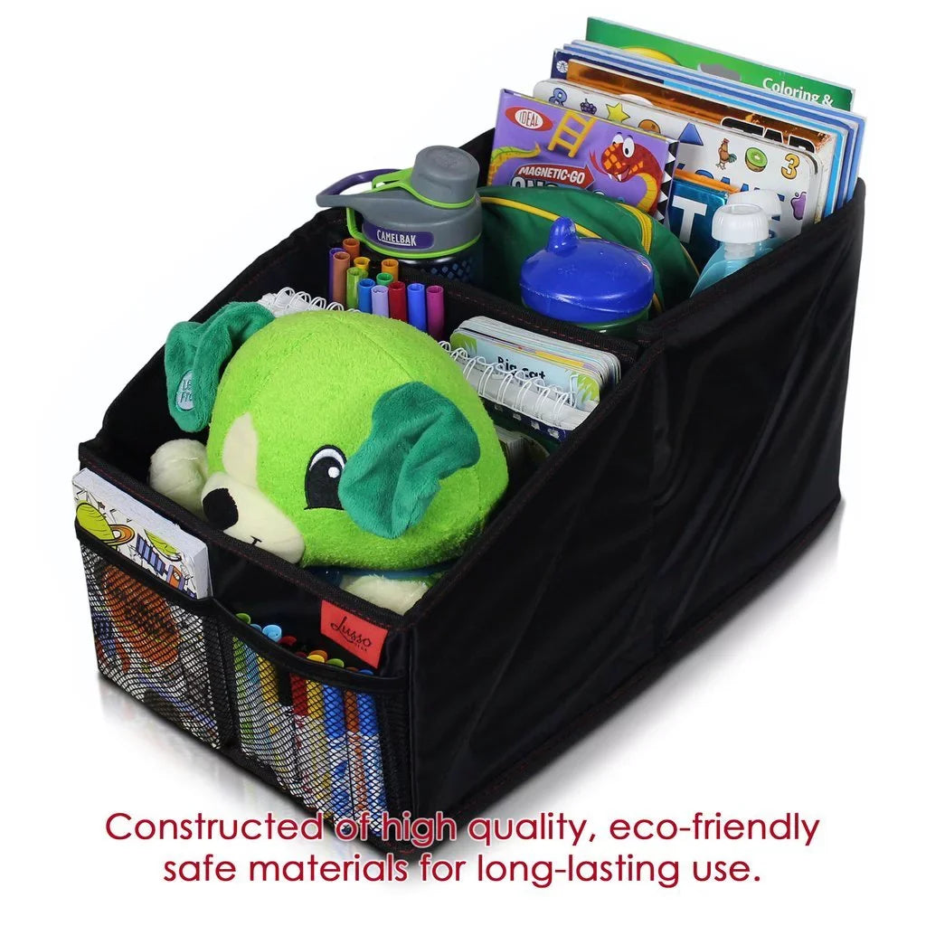 for Seat Books, Car Magazines, Great with More Lusso Maps, for Stitching Toys, Organizer and Games Featuring Kids 8 Compartments Tissues, Storage Documents, Black Adults, Front/Backseat Gear