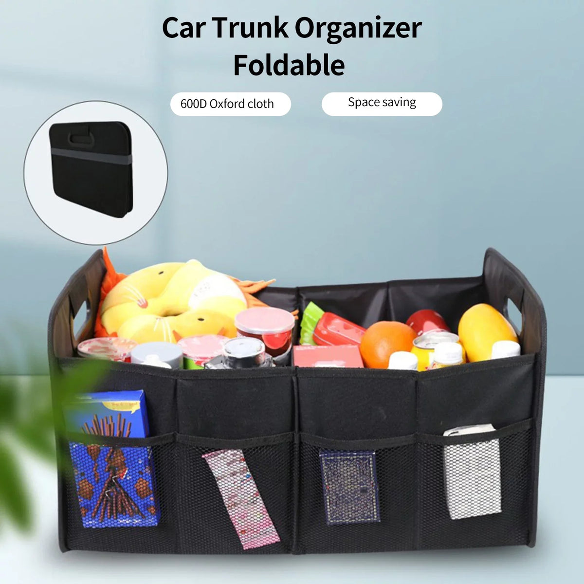 Car Trunk 55L Storage Cargo Docooler Cloth Organizer Organizer Folding Box Trunk Automotive Car Box Storage Oxford Car