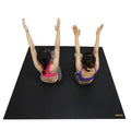Mat 6 Feet Workouts Mat Heavy RevTime Black (72"x72"x1/8") Large Cardio Duty Home Super Exercise For x Gym 6