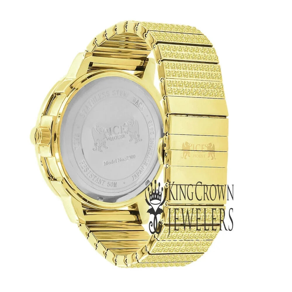 Steel Gold Tone Jojino Real Canary Rodeo Jojo Watch Stainless Solid 54mm Mens Dial Diamond Joe