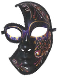 Fancy Red Masquerade Mask Black Out Full Cut