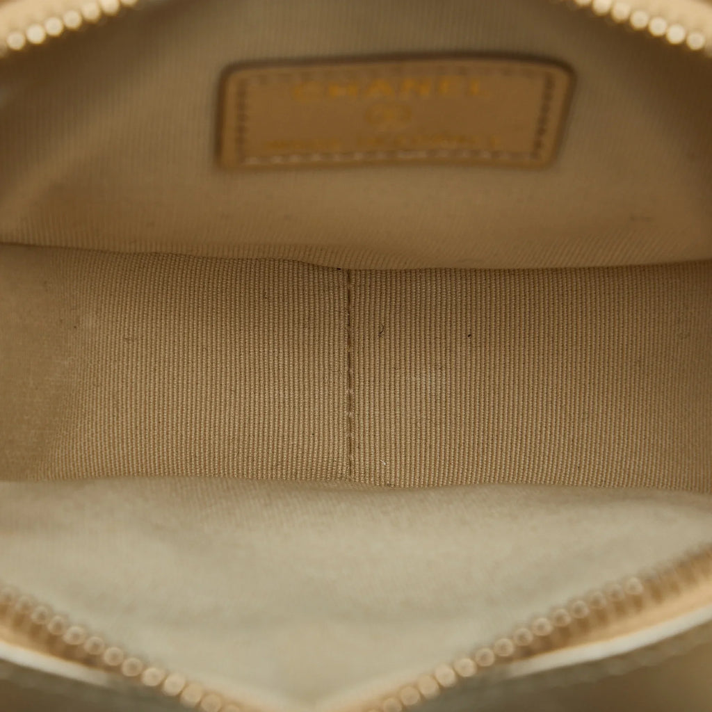 Authenticated Heart Mini Pre-Owned Bag Gold Unisex in CC Crossbody Crossbody Lambskin Love Chanel (Good) Leather