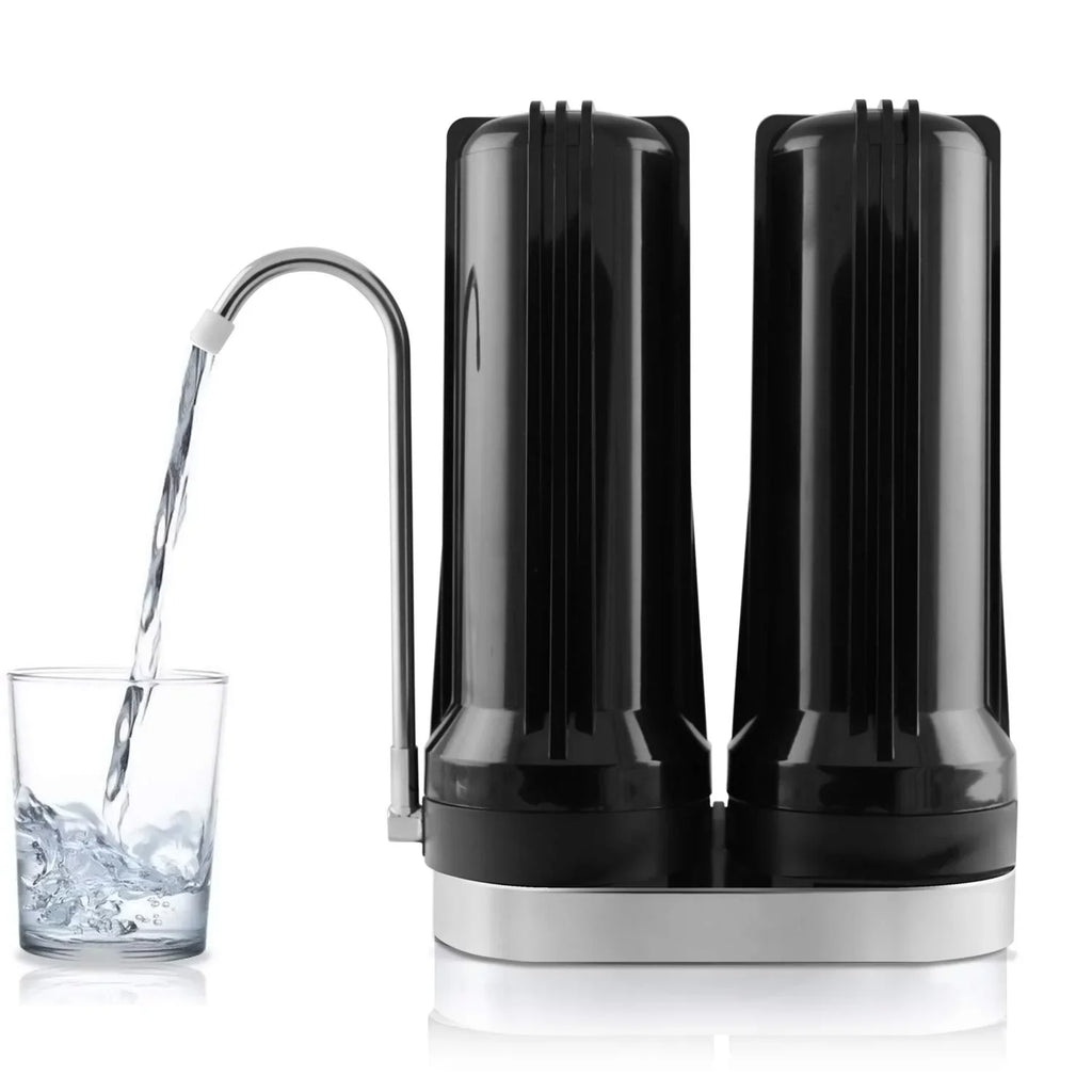 and Easy Filter, Chlorine Bad Filter Filter, Install Up of Faucet Reduces and Taste Water Heavy Metals, Dual to Mineral Water 99% Water pH Countertop - - Carbon Black Alkaline