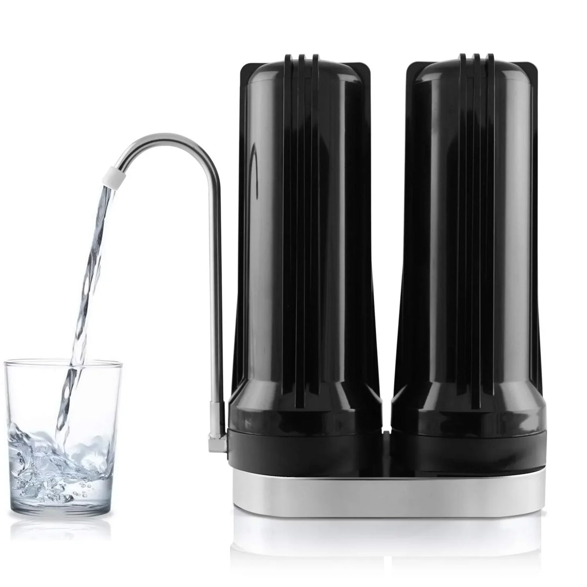 and Easy Filter, Chlorine Bad Filter Filter, Install Up of Faucet Reduces and Taste Water Heavy Metals, Dual to Mineral Water 99% Water pH Countertop - - Carbon Black Alkaline