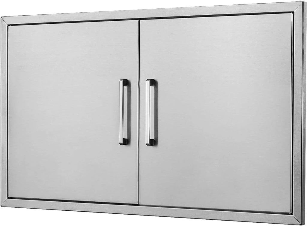 Access Stainless x Outdoor BBQ Kitchen - Double Door,Flush and for Outdoor Steel 36"W Kitchen Island… BBQ Doors- 21"H Mount
