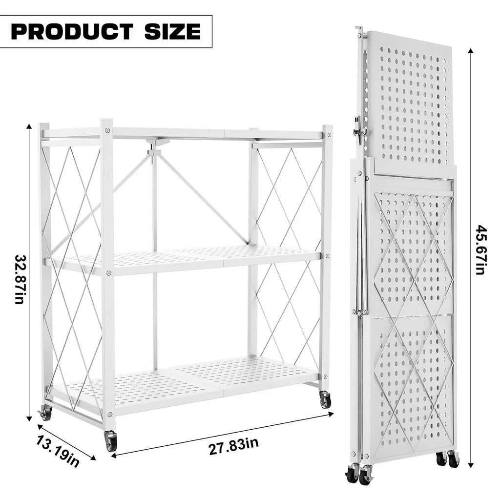 Shelving Heavy Modern Tier Style 3/4 QRInnovations Rack Storage Duty Metal White