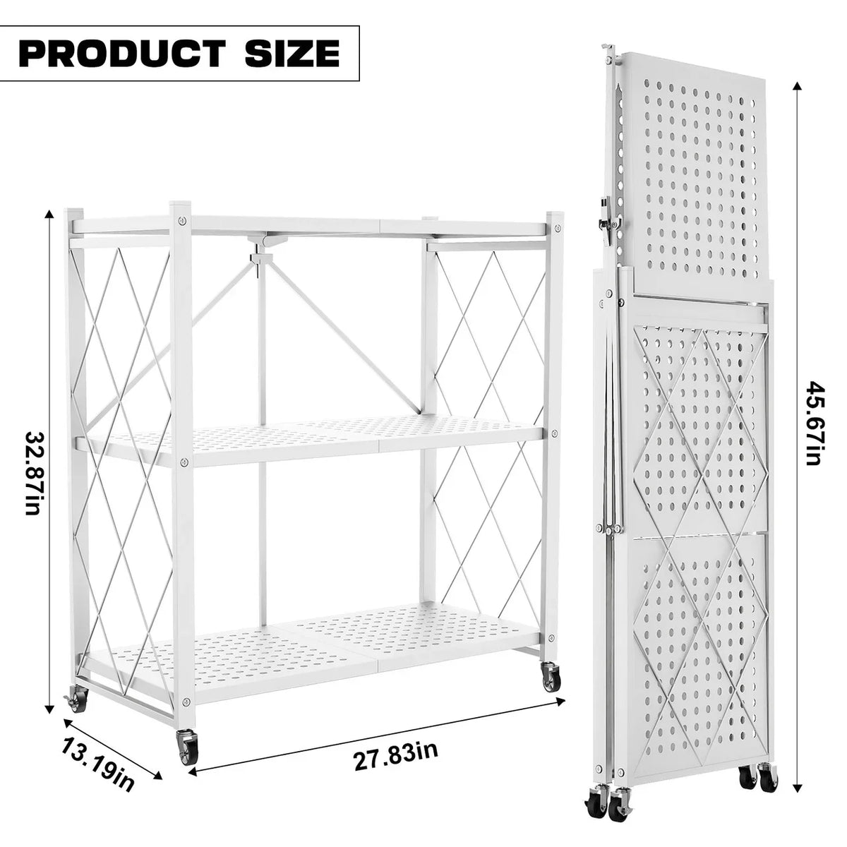 Shelving Heavy Modern Tier Style 3/4 QRInnovations Rack Storage Duty Metal White