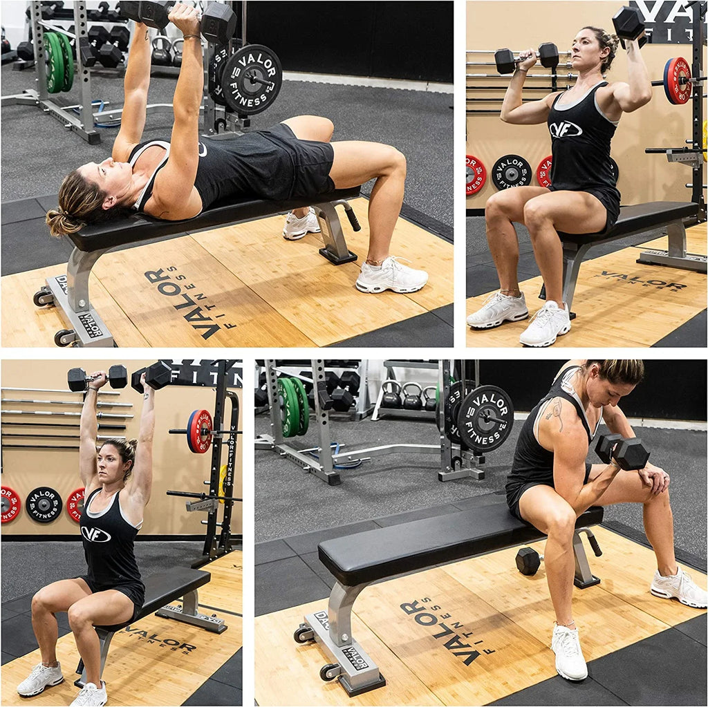 Steel Great Home Solid Bench Benches Weight High Or Bench - Flat For - With And Frame Gym Flat Padding Density Workout