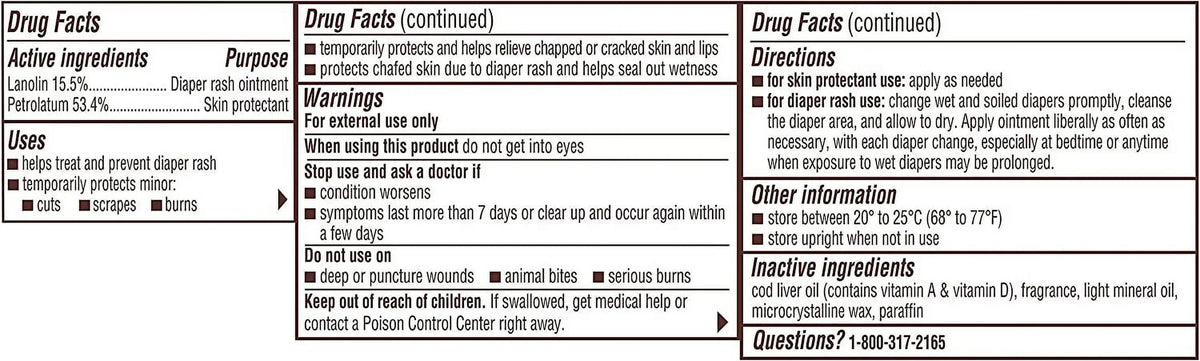 D And Of 1) A Lanolin Ounce Diaper (Pack Ointment, Petrolatum, 16 Original Skin May Protectant Vary) Cream With Rash (Packaging
