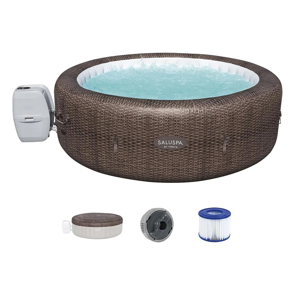 Pillows Tub Headrest Hot & Spa 4 Seat SaluSpa w/Set Bestway of St 4 Moritz