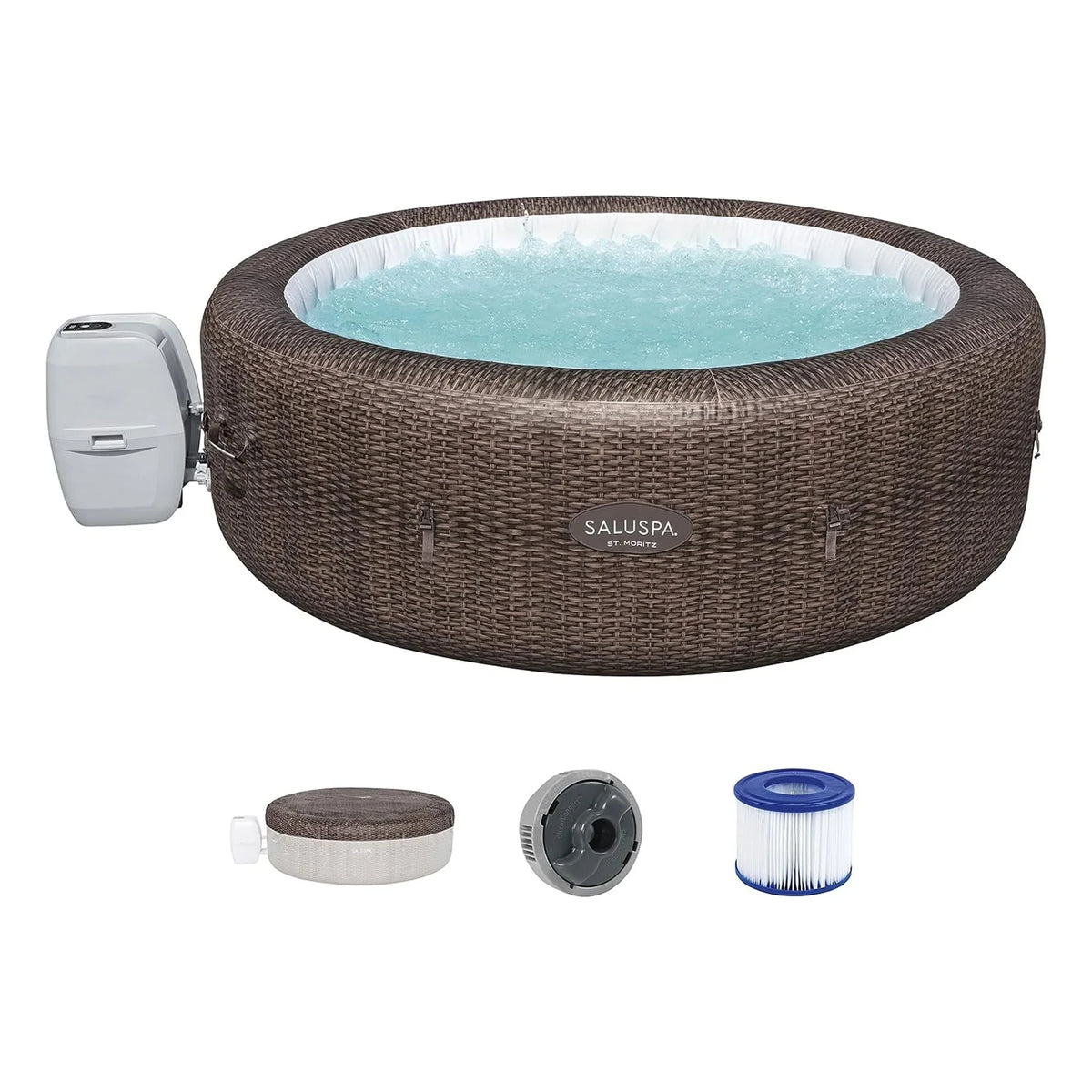 Pillows Tub Headrest Hot & Spa 4 Seat SaluSpa w/Set Bestway of St 4 Moritz