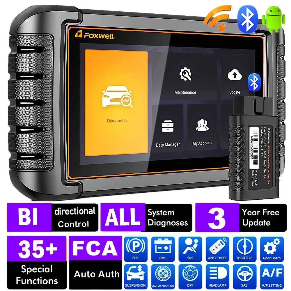 NT809 Bidirectional Tool BT OBD2 Auto System All IMMO Foxwell Diagnostic Scanner