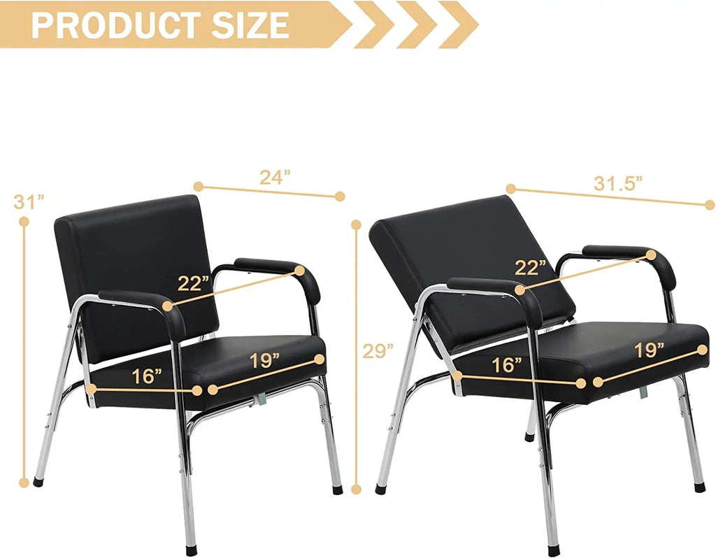 Stylist Black Hair for Equipment Beauty Women Fashion Salon Shampoo Heavy Men, Auto Chair Chair Modern Spa Stylist Chair Barber for Reclining Duty Hair Chair