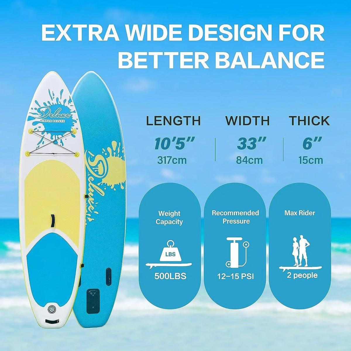 board 27.55 stability - and water! paddle kit the 1 - Board Inflatable Deluxe Paddle ultimate Up - balance on Discover Pink Stand