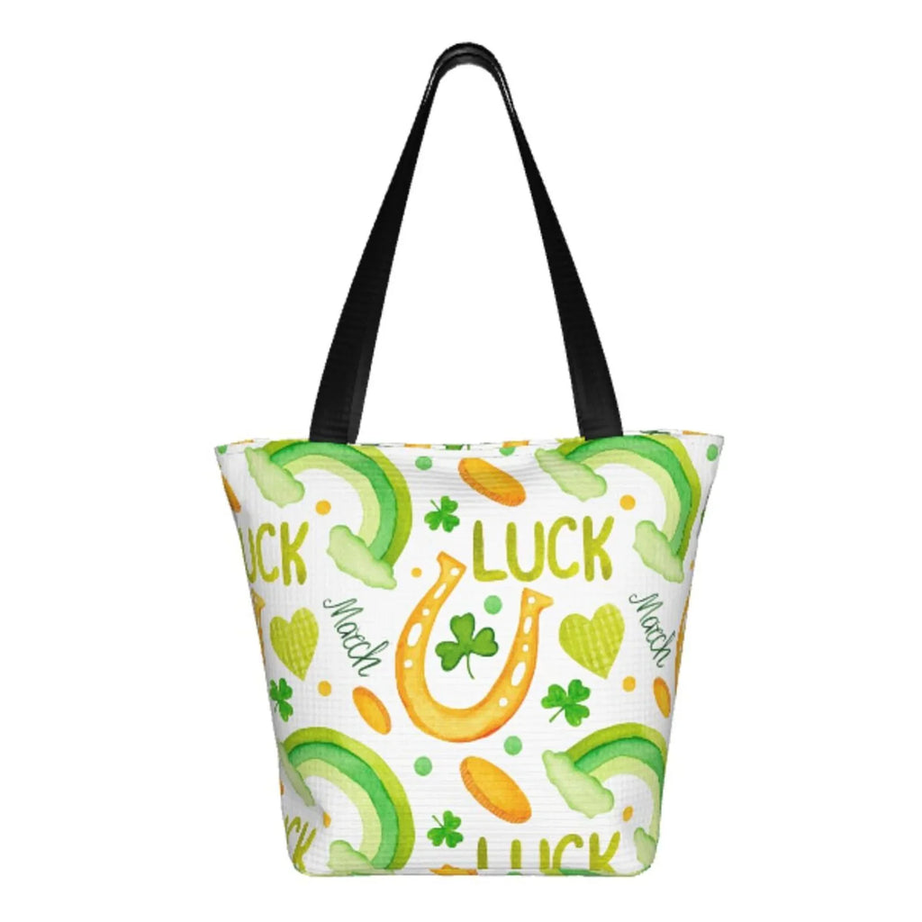 Bag Buying Fitness Zip, Bag, Easygdp Patrick's Office, for with Handbag Canvas Suitable Tote St Shoulder Day1 Groceries, Shopping Stylish