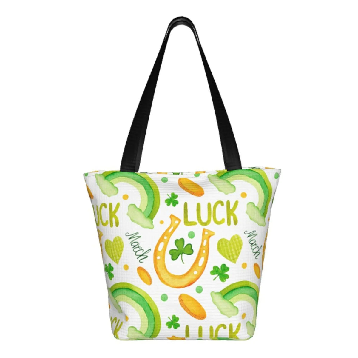 Bag Buying Fitness Zip, Bag, Easygdp Patrick's Office, for with Handbag Canvas Suitable Tote St Shoulder Day1 Groceries, Shopping Stylish