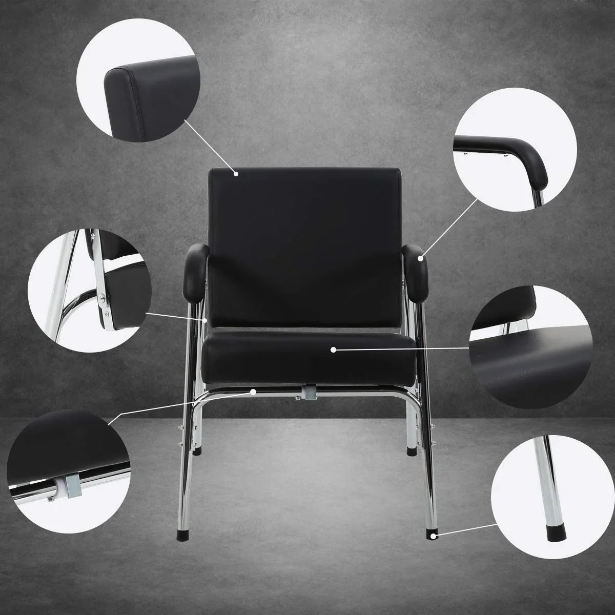 Stylist Black Hair for Equipment Beauty Women Fashion Salon Shampoo Heavy Men, Auto Chair Chair Modern Spa Stylist Chair Barber for Reclining Duty Hair Chair