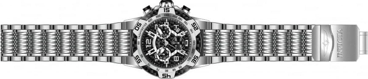 Men's Black Chronograph Watch Dial Speedway Fiber Invicta Carbon 25285