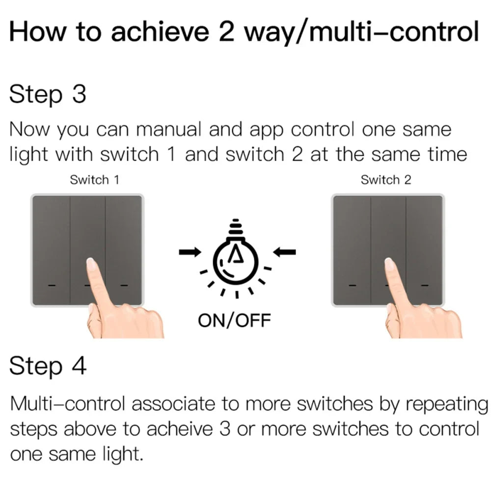 Smart Google Alexa Switch Life Tuya Way ZigBee with No Works 2mqtt 2/3 Light with/without Needed Wire Neutral Capacitor Smart