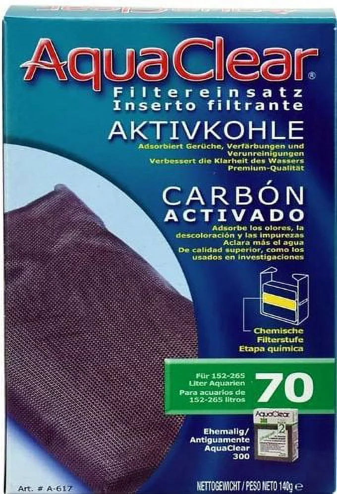 Power Aquaclear 70 Aquaclear Pack Carbon Filter For 2 of Filter Activated Inserts