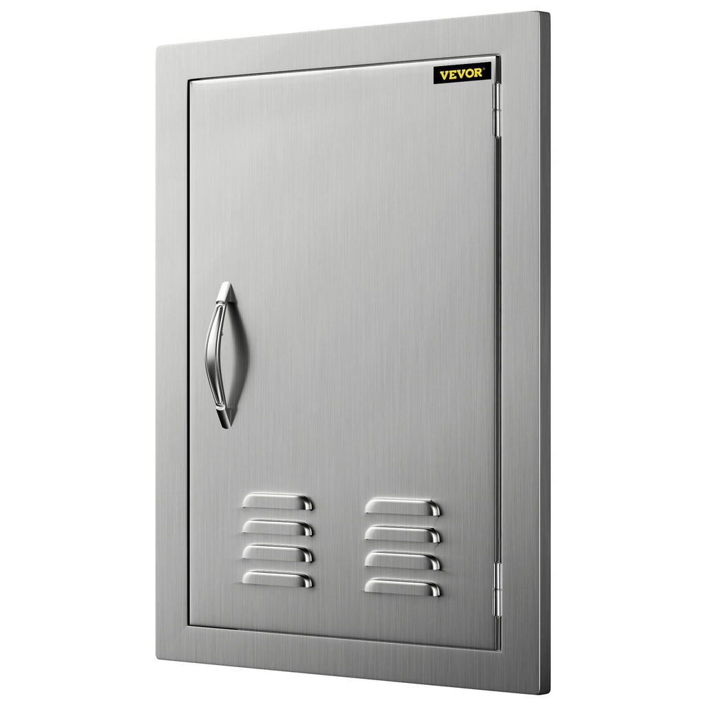Door Storage Door Vertical with 17x24 Steel Vents for Stainless BBQ inch Island Single Access
