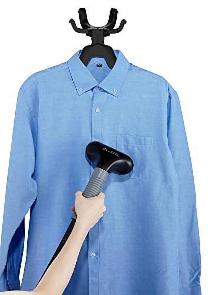 Full-Size 360 Garment 1500W 4 SALAV and Standing Hanger GS34-BJ Steamer Swivel Black Steam Settings, Multi-Hook with